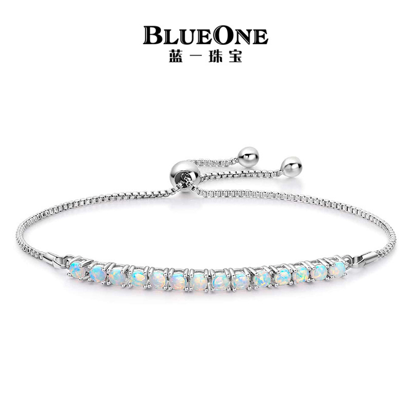 Cross-Border European and American Fashion Opal Bracelets, Fresh and Sweet Style Opal Jewelry for Women, Niche Simple Wholesale