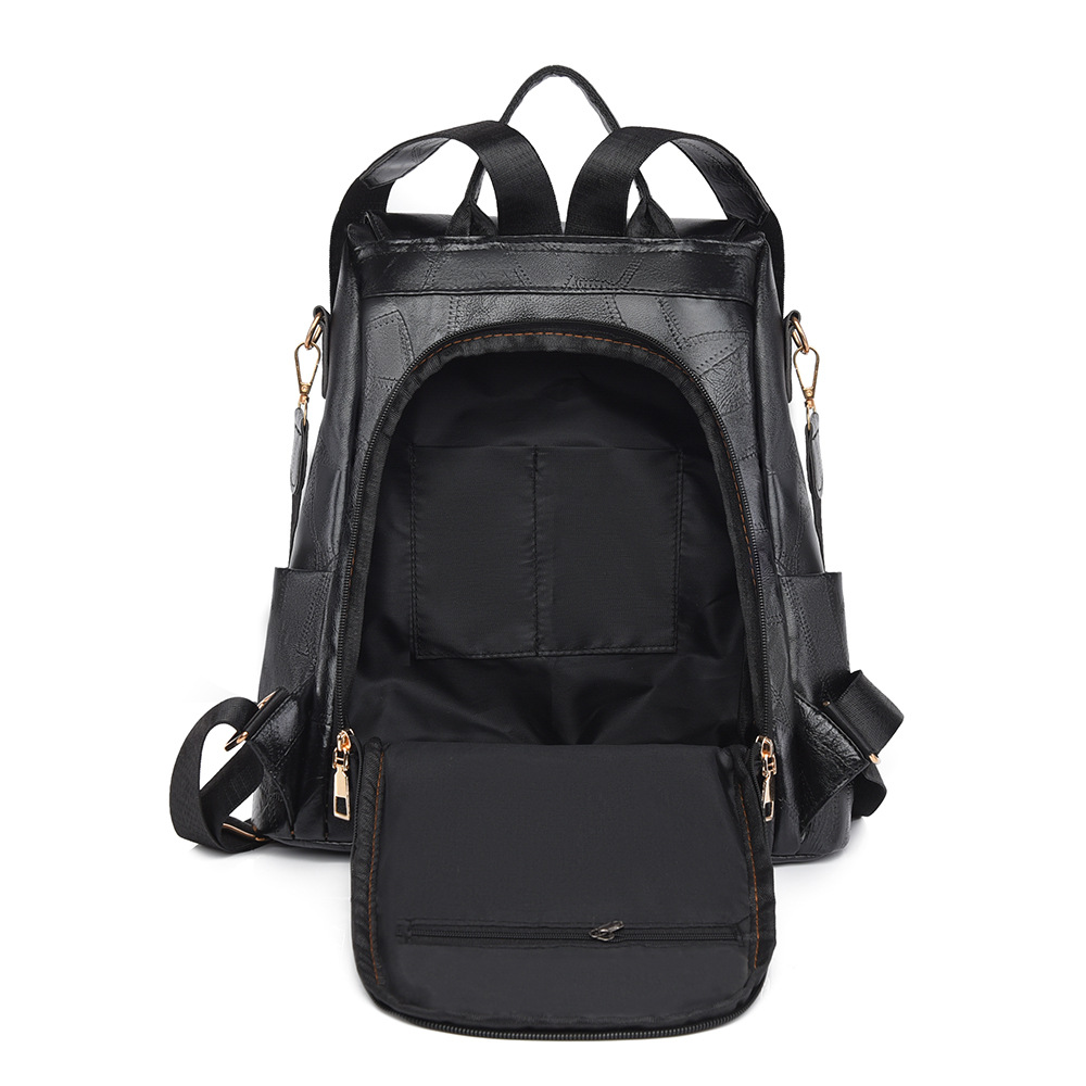 2024 invierno nuevo estilo europeo y americano retro damas mochila antirrobo moda borla mochila de tres usos de gran capacidad al por mayor