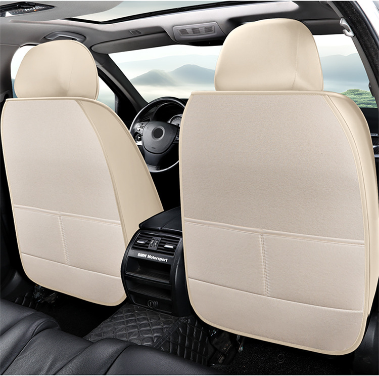 Car Seat Covers for All Seasons, Fully Enclosed, Made of Coarse Linen Fabric, Breathable Summer Seat Covers, Wholesale for Export
