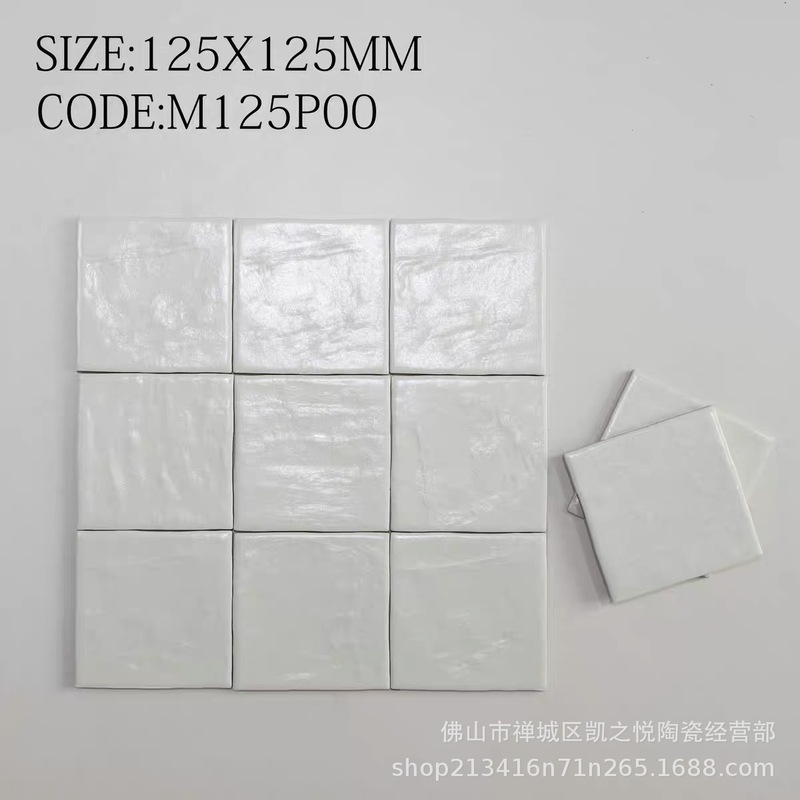 佛山珍珠釉瓷砖奶油白色欧美手工砖卫生间厨房墙砖浴室背景墙瓷砖|undefined