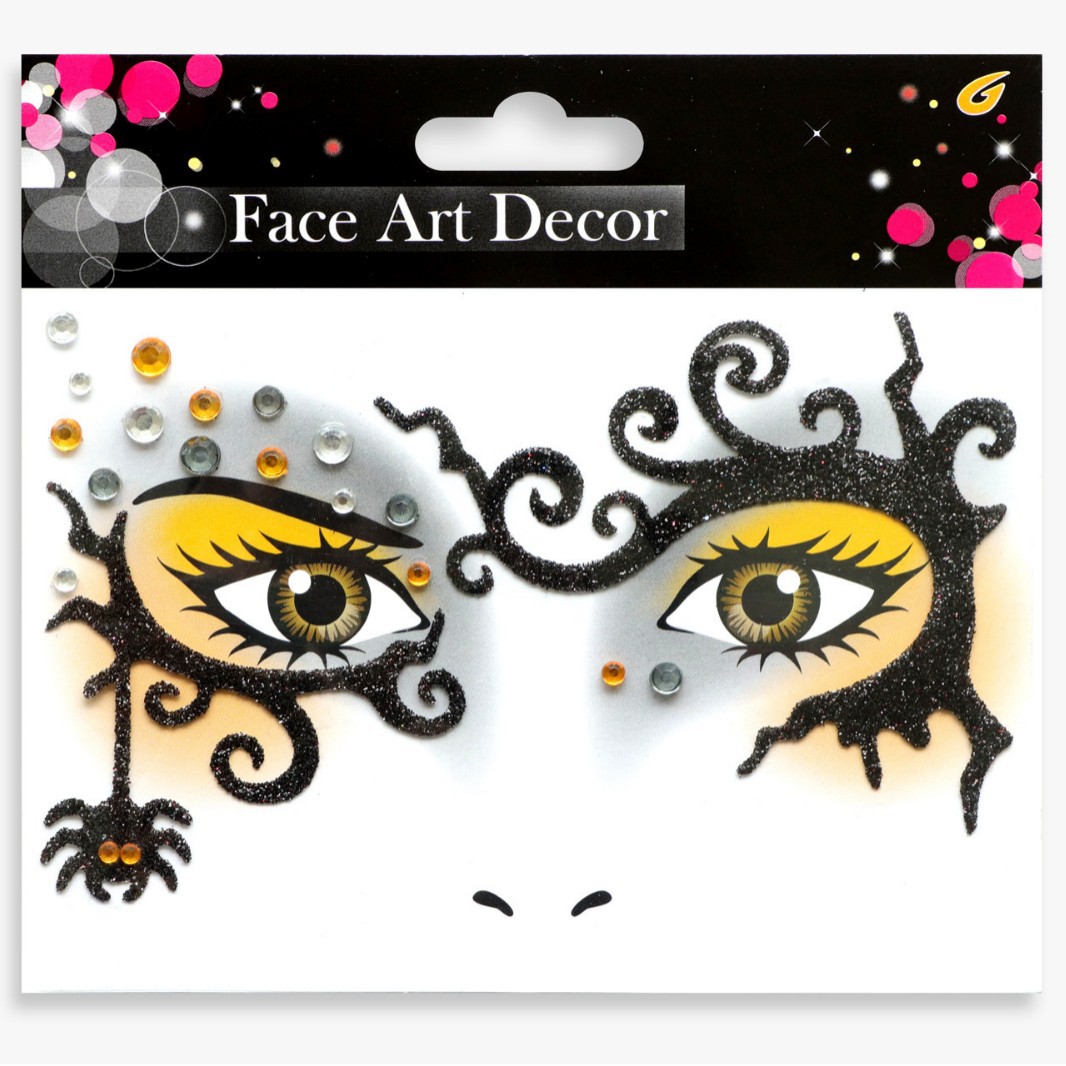 Pegatinas faciales de carnaval de Navidad, fiestas navideñas, pegatinas faciales de diamantes de imitación, diamantes de cebolla verde, maquillaje de escenario, mariposas faciales, brillo, diamantes de cebolla verde