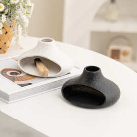 手工制作的圣木香座陶瓷香炉适合冥想空间燃烧圣木鼠尾草香薰装饰