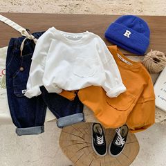 子供 Tシャツ 2025 Bangcheng 秋の新作ボーイズ韓国スタイルルーズ Tシャツベビー多用途ファッショントップ C0282
