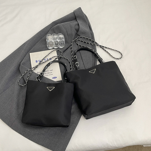 Bags for women, new niche Oxford cloth tote bag, large capacity chain shoulder crossbody bag, high-end handbag