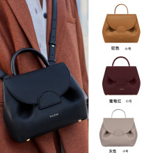 Polene小猪包波灵恩笑脸包单肩斜挎真皮女包小众设计荔枝纹手提包