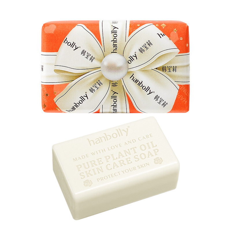 Hanbaoli 200g ギフトソープ 新しい結婚式の記念品、フレグランスソープ付き、ウェディングリボンソープ付き|undefined