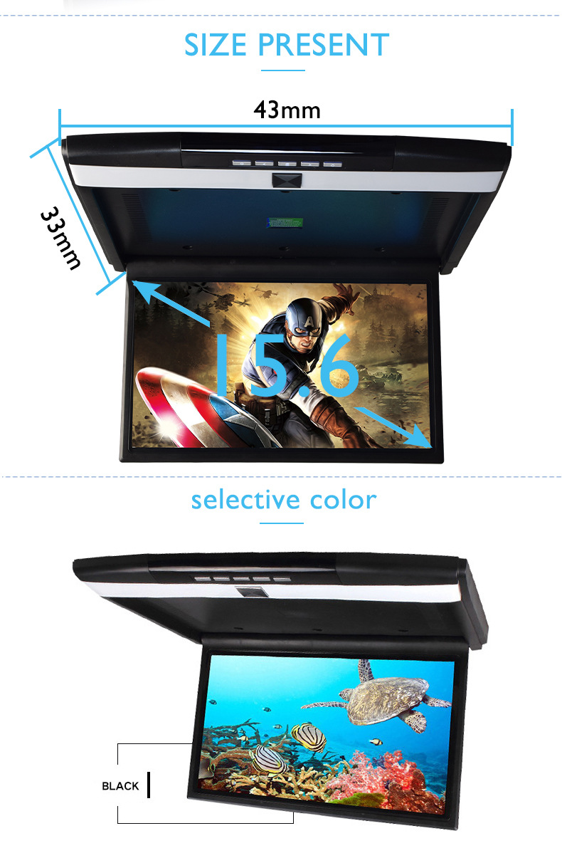 Direct sale 17.3 rear-seat monitor 17.3inch ceiling-mounted Android monitor 17.3inch ceiling-mounted MP5 monitor