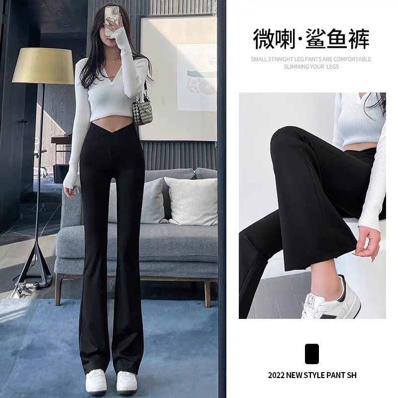 Kuaishou Live JUSTCC Crossed Waist Abdominal Toning Leg Slimming Micro-Whistle Thicker Shark Pants