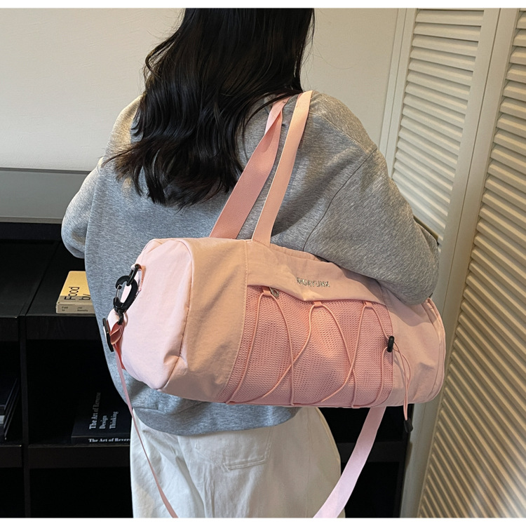 New Trendy Handheld Short-Distance Travel Bag Women's Fashion Lightweight Shoulder Crossbody Gym Bag with Independent Shoe Compartment Business Trip Luggage Bag