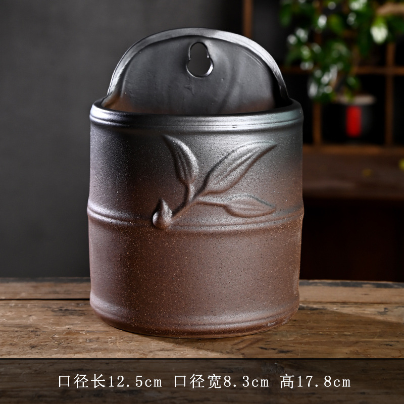 Outdoor Courtyard Wall-Mounted Retro Creative Pothos Flower Pot Ceramic Stoneware Household Succulent Pottery Pot Clearance Clearance Wholesale Outdoor Courtyard Wall-Mounted Retro Creative Pothos Flower Pot Ceramic Stoneware Household Succulent Pottery Pot Clearance Clearance Wholesale