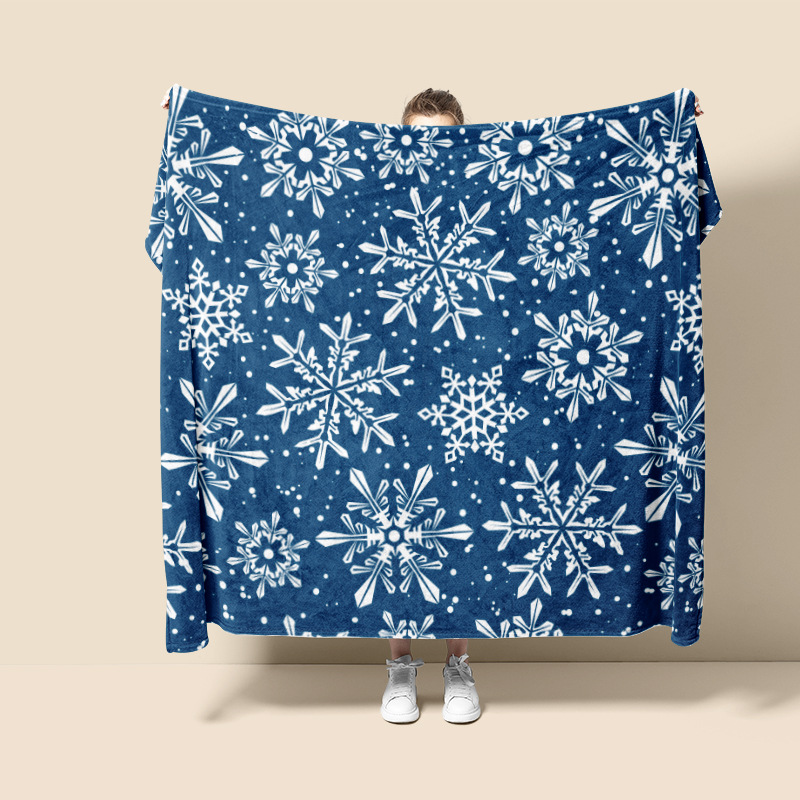 Navidad europea impresión digital franela mantas sofá suave mantas cálidas grandes cómodas al por mayor