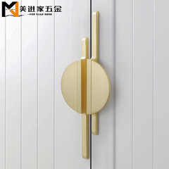 New modern minimalist cabinet door handle gold bathroom cabinet cabinet gray handle round pair of wardrobe door handle