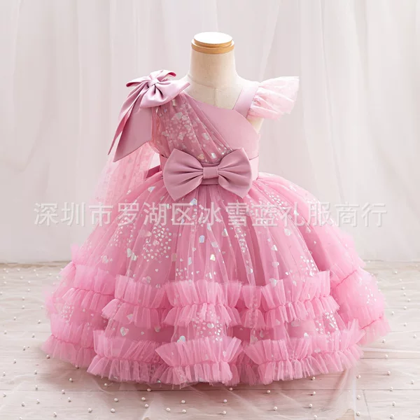 Girls' Dress Princess Dress Girls' Children's June 1 Host Performance Costume Shawl Niche Design Sense dress