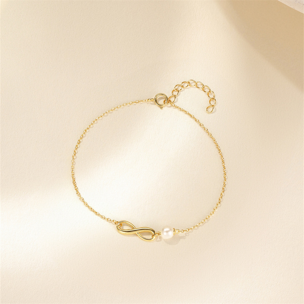925 Sterling Silver Material 925 Sterling Silver Infinity 925 Sterling Silver Cable Chain Bracelets