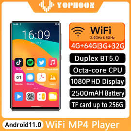 跨境新5.0寸4.0寸英文版WiFi安卓音乐播放器mp3mp4任意下载