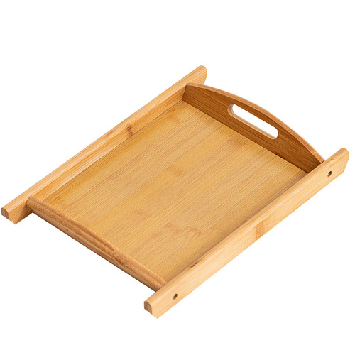 Bamboo hotel tray household snack plate barbecue plate salad plate wooden tableware tea tray dining plate fruit plate