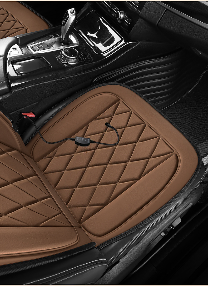 Wholesale car heated seat cushions, winter car electric heating pads, 12V/24V seat cushions, winter double-seat warming pads