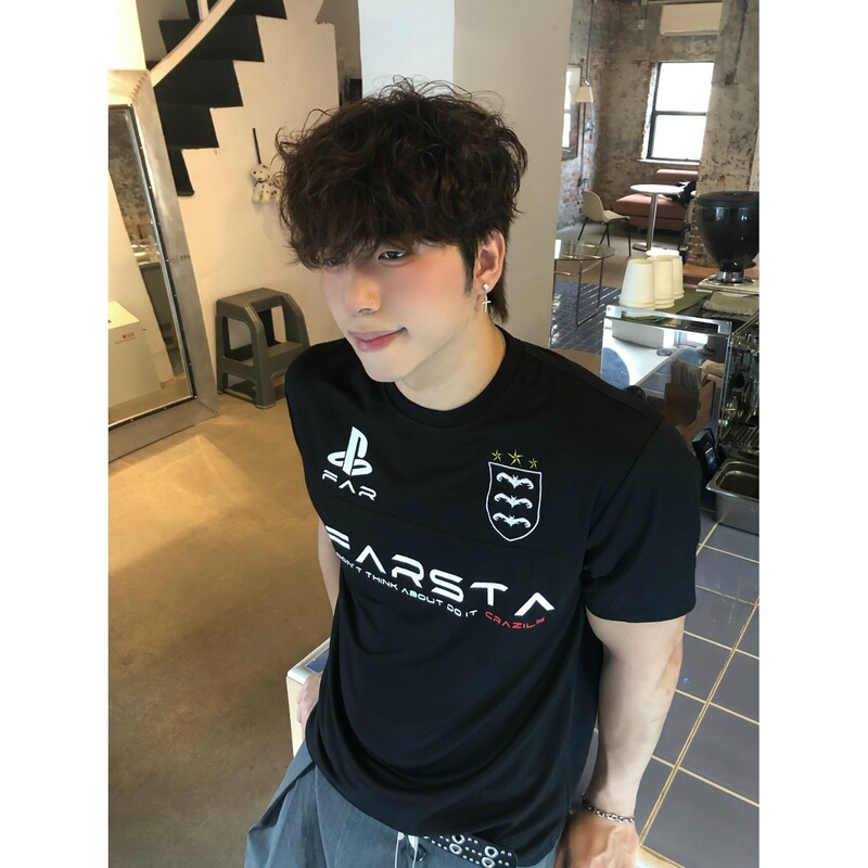 26Ss American-Style Slogan Embroidery Spoof Logo Mesh Regular Shoulder Short-Sleeve Men's Summer Sports Casual Jersey T-Shirt