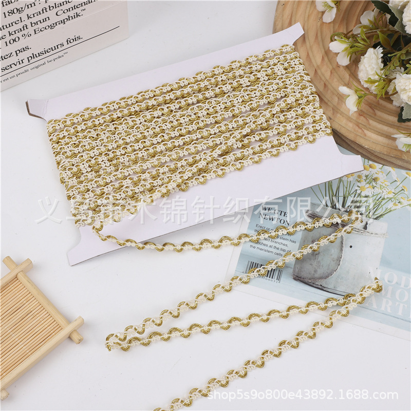 Exquisitos accesorios de encaje de Phnom Penh multicolor, accesorios de bricolaje para decoración de ropa y artesanías