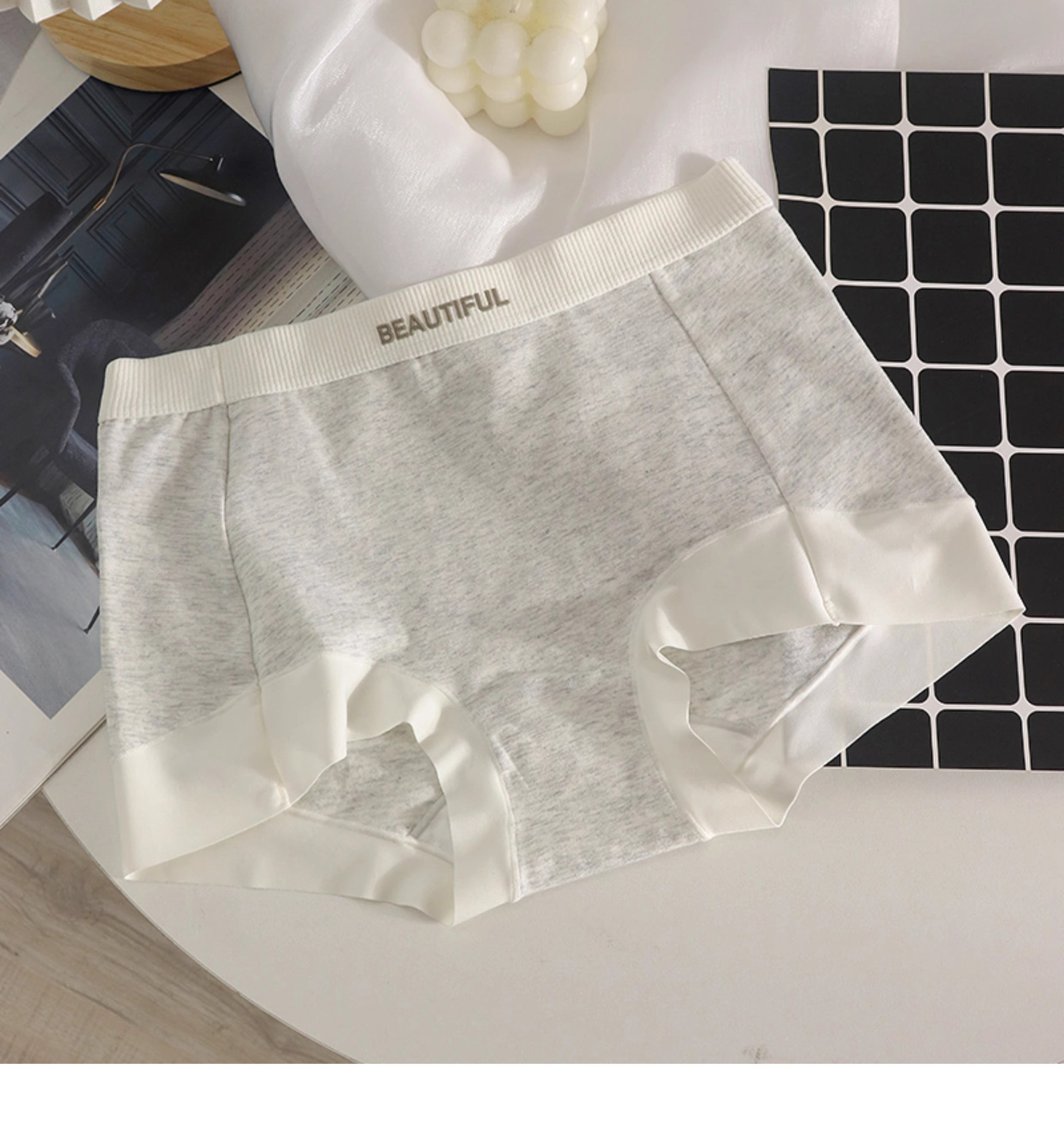 2 - en - 1 pantalones de seguridad 7A antibacterianos entrepierna panties de esquina plana de mujer algodón sin marcas anti-luz leggings