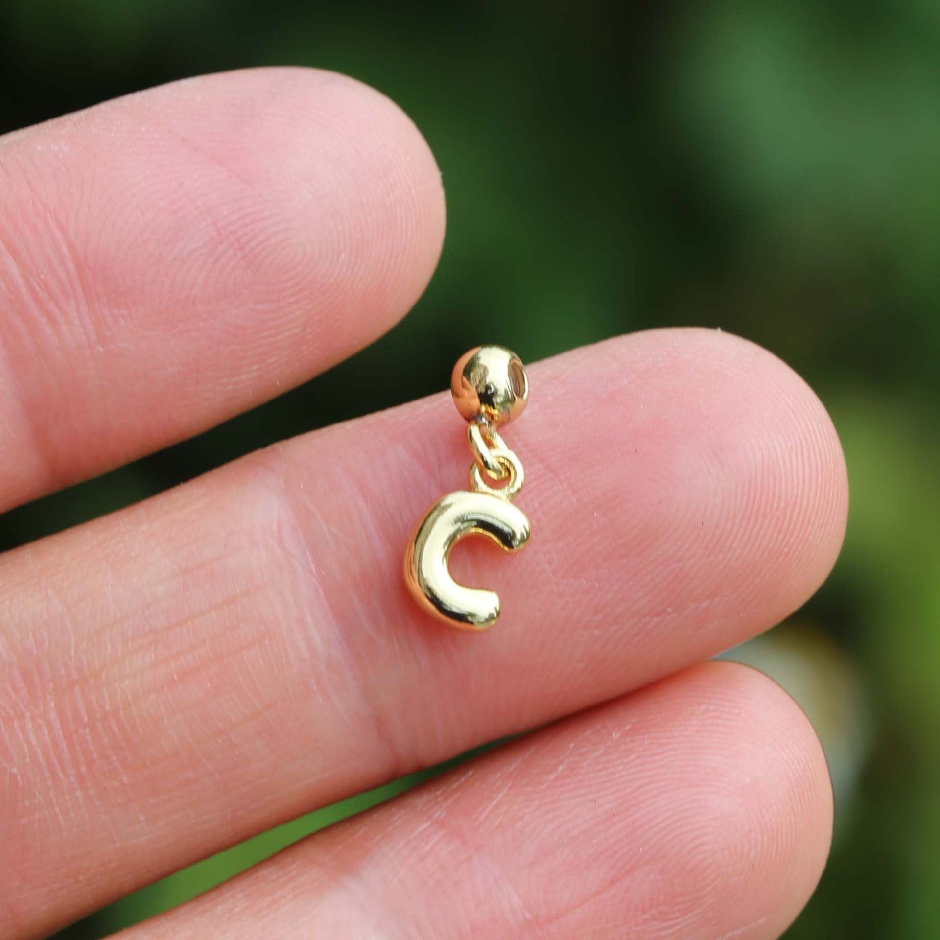Polished Finish 1 Piece Copper Letter Polished Pendant Charms