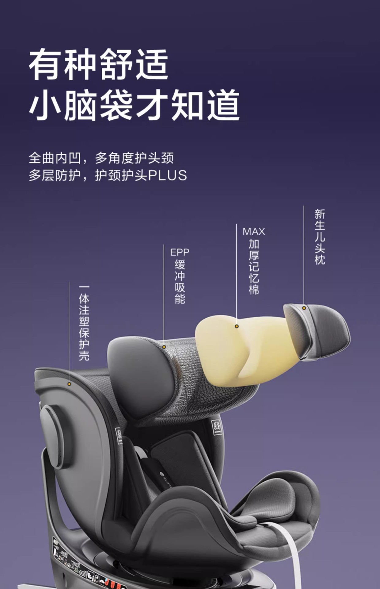 Yido child safety seat little knight car 0-12 years old car can sit and lie newborn safety seat