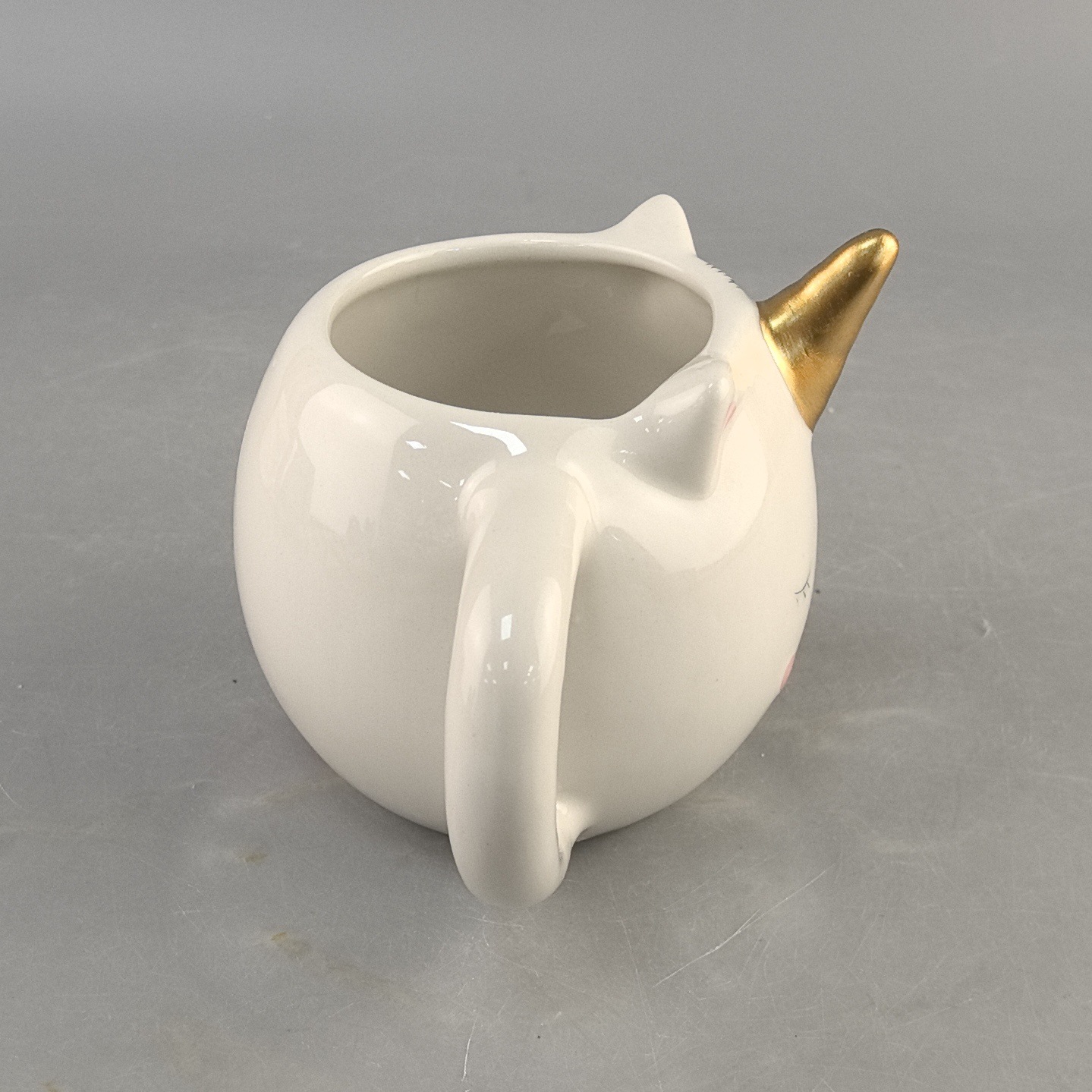 Taza de cerámica de unicornio transfronteriza taza de desayuno de leche arco iris taza de oficina de dibujos animados taza creativa para el hogar