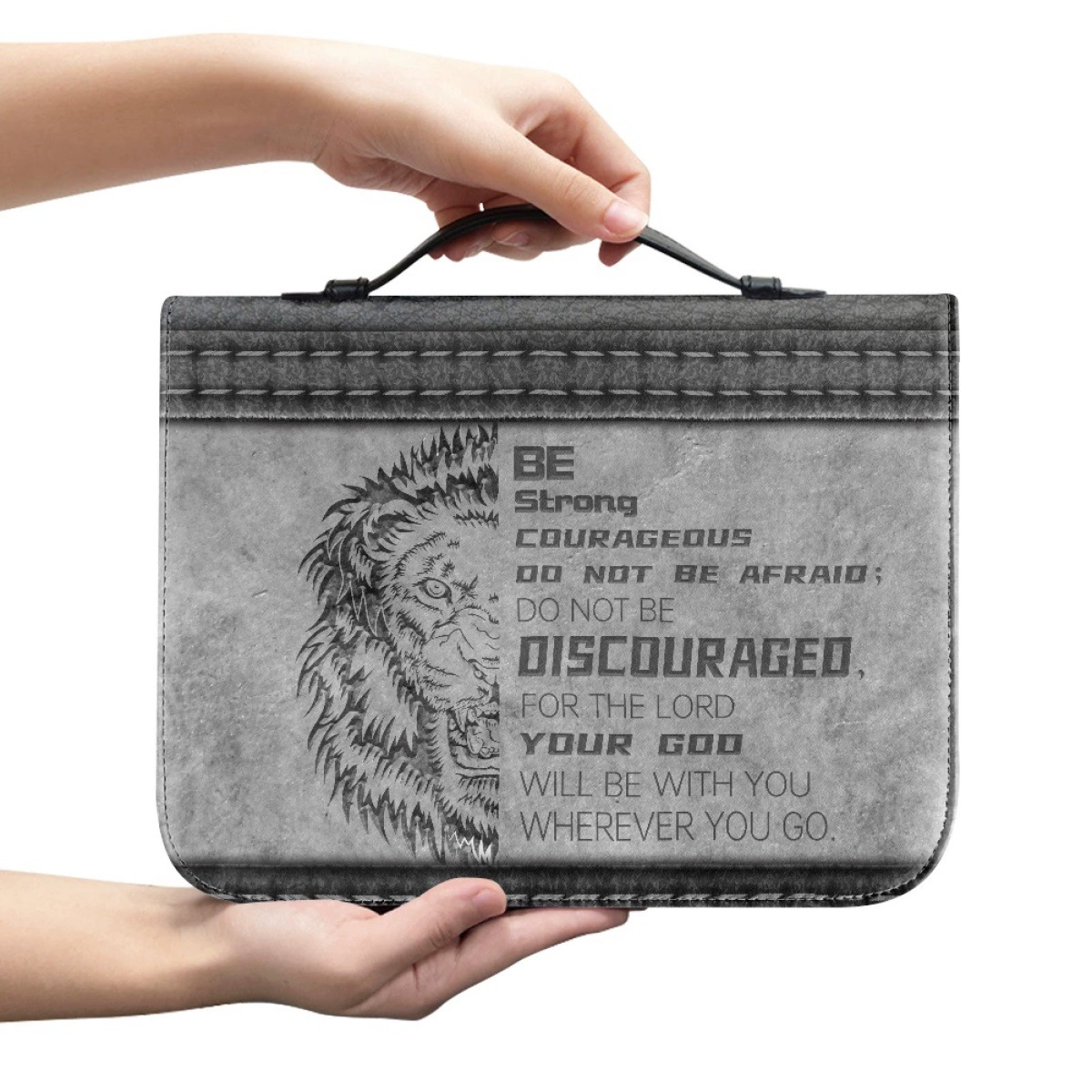 Трансграничные книги из искусственной кожи в Европе и Америке, вдохновляющие речи с изображением льва, портативное хранилище, портативная защитная обложка для книги, начиная от одной части