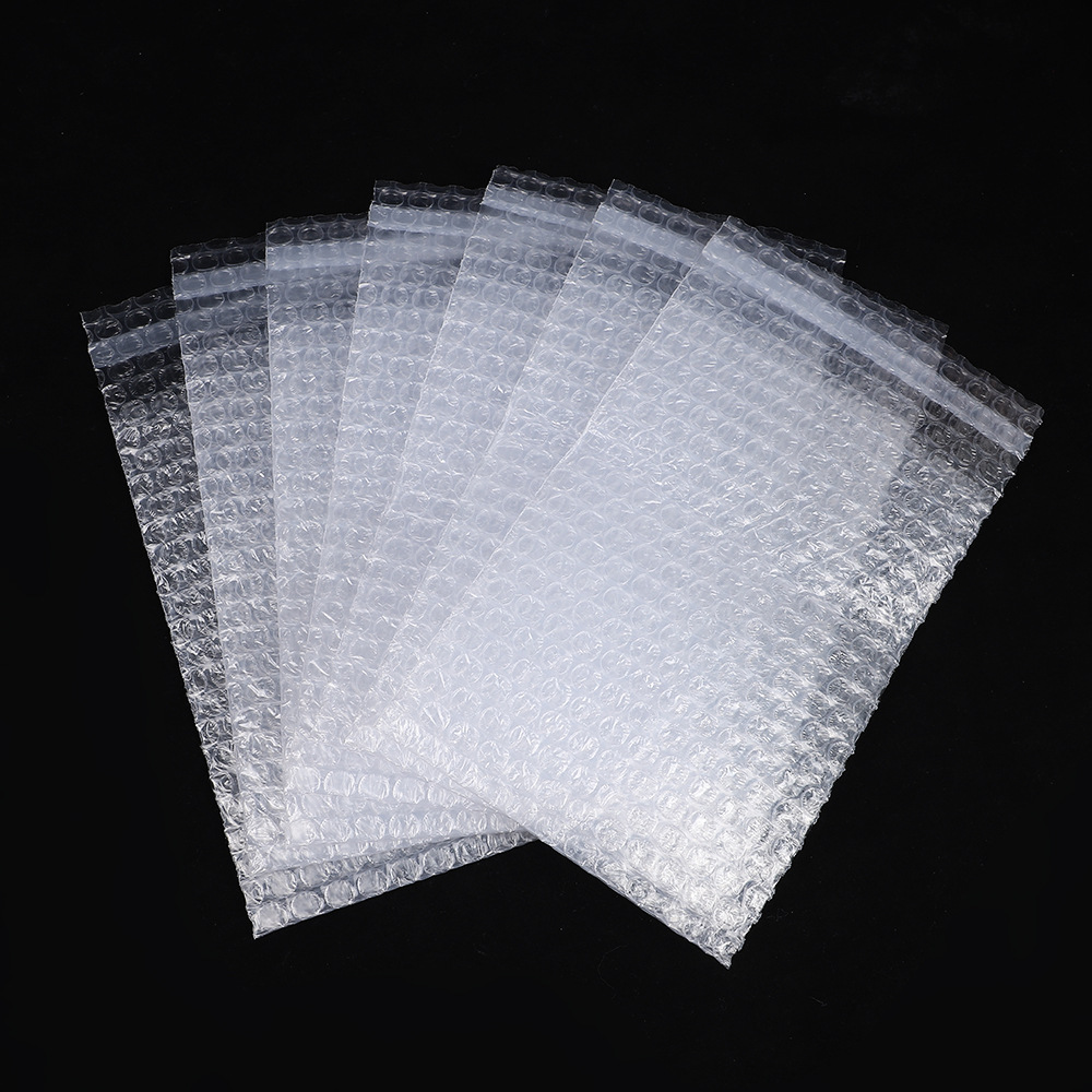 双面夹泡气泡袋自粘袋快递打包防震泡泡袋透明粘条加厚防震气泡膜