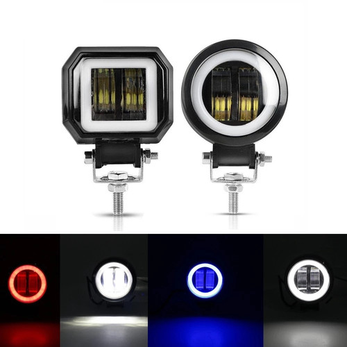 Car LED work light 20W fog light with lens Angel eye square round off-road light