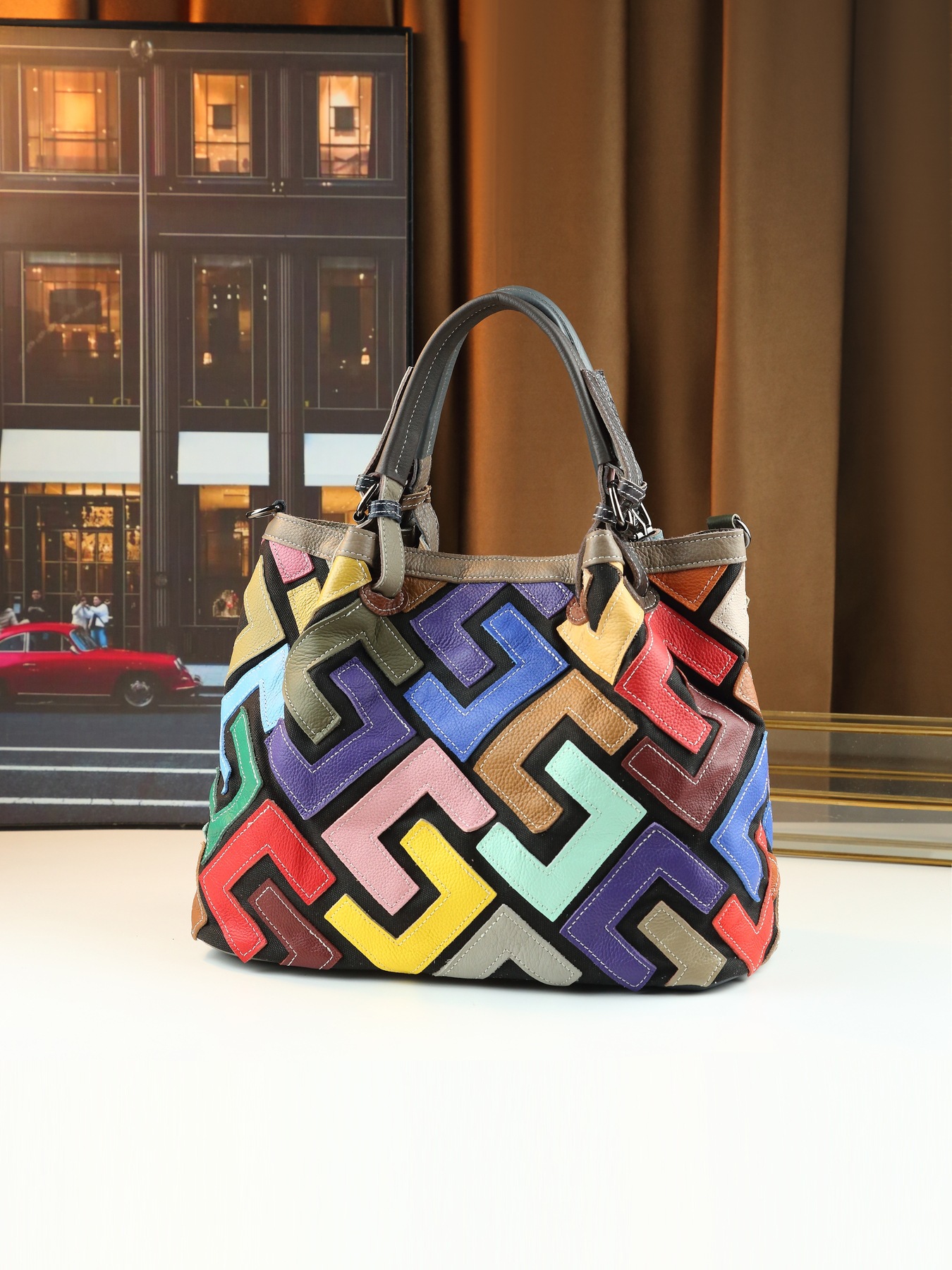 Retro Genuine Leather Crossbody Handbag For Women Shoulder Bag_voghion.com