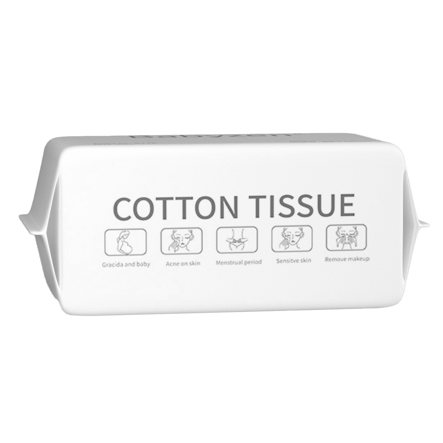 Desechable de algodón puro espesado de algodón suave Toalla de limpieza belleza removedor de maquillaje bebé húmedo y seco de doble uso