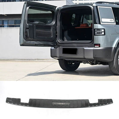Dekorativ pedal başlıqları Guard Plate, Tailgate - trunk-outside-1-piece-of-outer-rear-guard-stainless-steel-black-titanium-brushed-for-byd-leopard-7