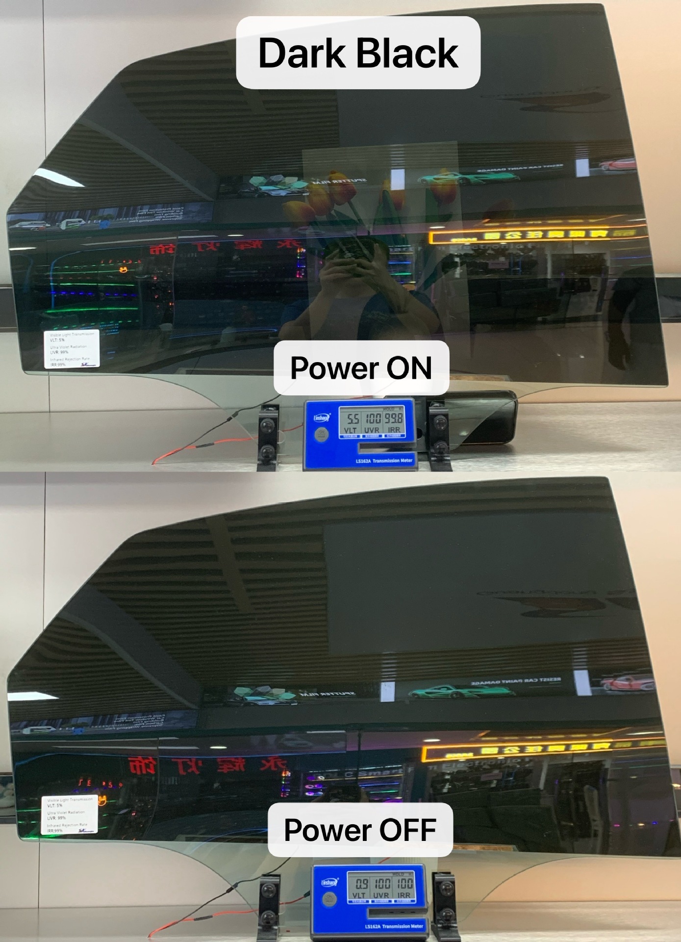 Automotive Dry-Adhesive Electrochromic Switchable Smart Pdlc Window Tint Film Intelligent Electro-Controlled Film