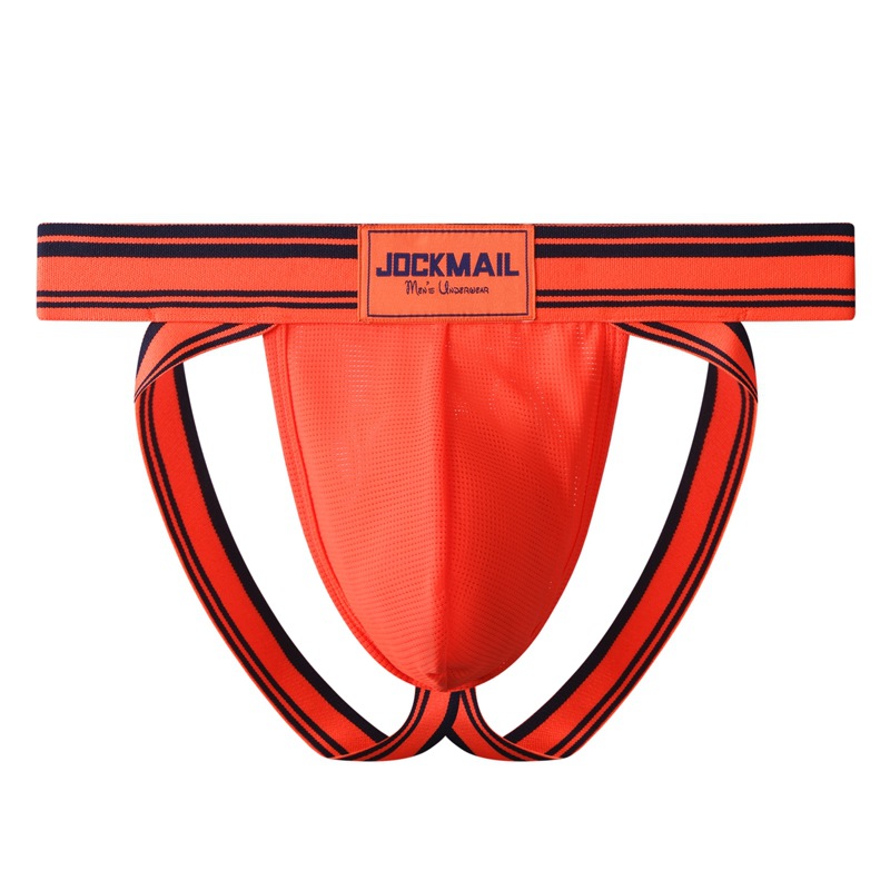 JOCKMAIL sexy ropa interior de los hombres de malla transpirable Gran Tanga sexy ropa interior deportiva elástica