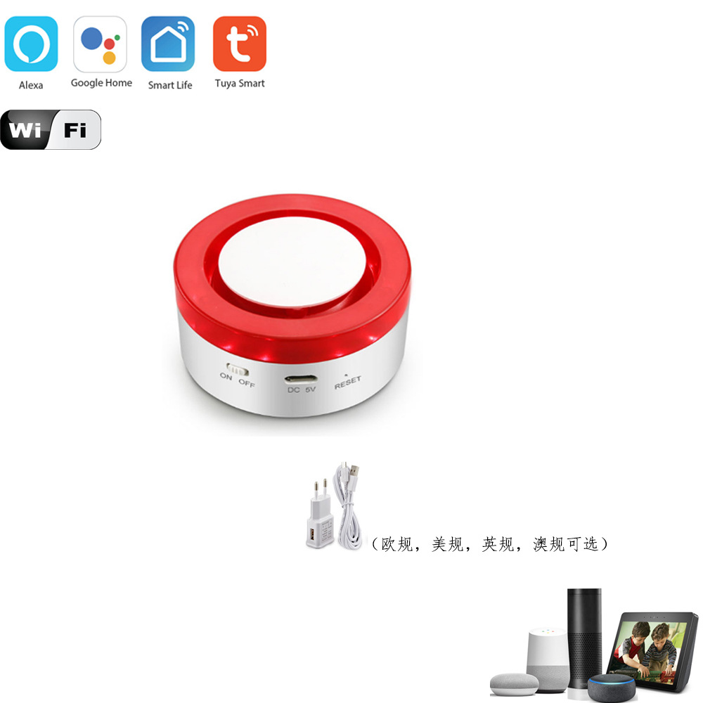Alarma Antirrobo Inteligente WIFI con Luz y Sonido para Hogar y Tienda