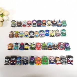 A variety of Q version of the small monster alien soft rubber cross-border e-commerce cartoon animation peripheral toy ornaments twist egg doll