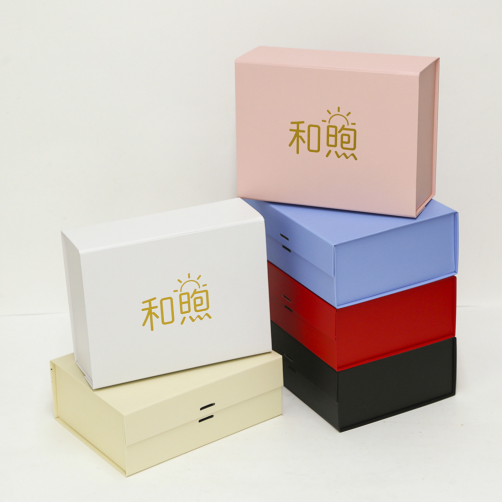 Una pieza plegable muestra puede fijar logotipo impresión en color caja de regalo estampado caja de regalo puede fijar el estilo de caja en stock