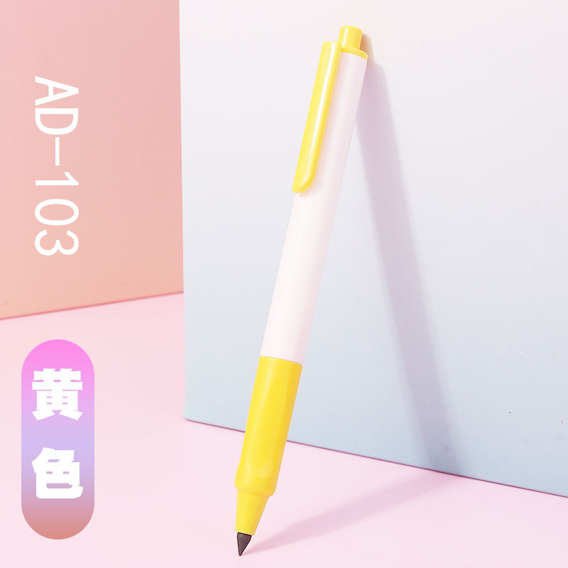 Wei Zhuang negro Tecnología de prensa lápiz durable no es fácil de romper corte-libre eterno no tinta lápiz creativo estudiante de la escuela primaria Prensa