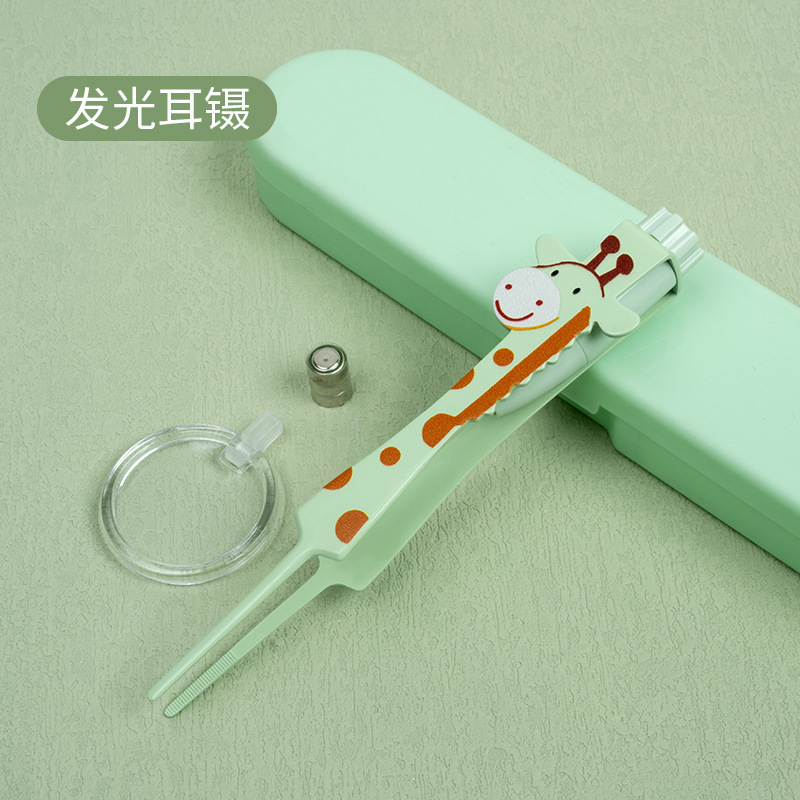 子供と赤ちゃん用の耳かき、特別な発光耳かき、耳垢ピンセット、耳掃除ツール、耳かきツールの完全なセット|undefined