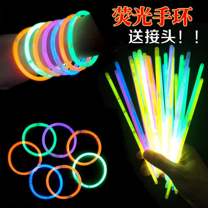 Disponible colorido palo fluorescente de concierto de baile de luz nocturna al aire libre palo de luz flash palo de apoyo palo fluorescente