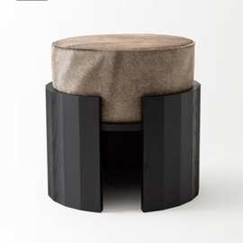 S&W新中式原木圆凳茶凳家用脚踏门口现代简约换鞋凳卧室梳妆凳可