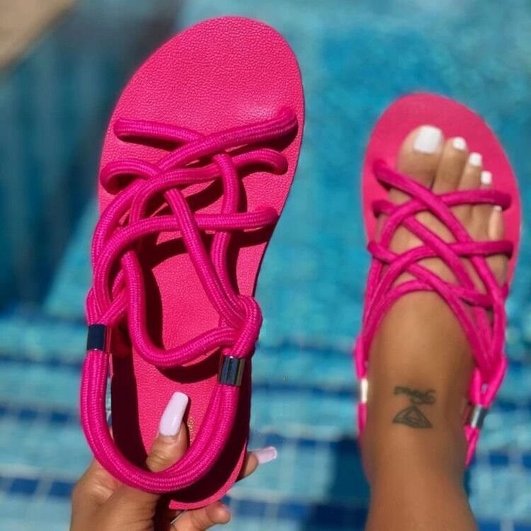 verano nuevas hermosas sandalias cruzadas NSPE54648