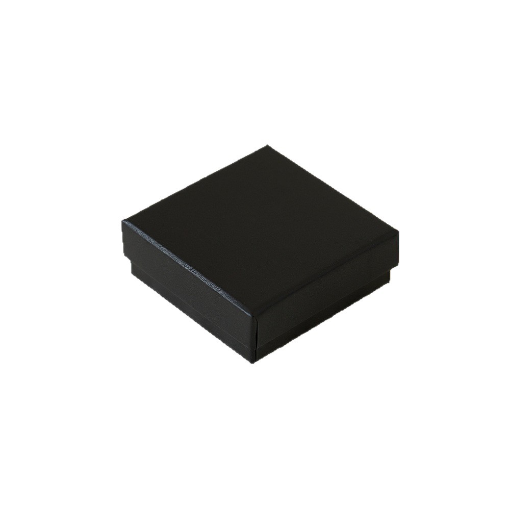 Caja de joyería negra de alta gama con tapa y base, para collar, pulsera, anillo, caja de embalaje de joyería, caja de regalo para guardar joyas