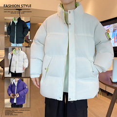 新型冬防水防風コート男性保温綿服カジュアルカップル立襟パン服綿服