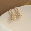 South Korean metal goods, earrings from pearl, fashionable silver needle, silver 925 sample