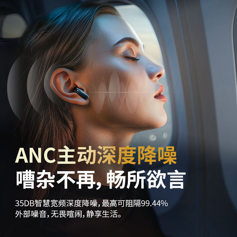 新款LX-10入耳式蓝牙耳机全彩触摸屏ANC+ENC双降噪多功能无线耳机|undefined