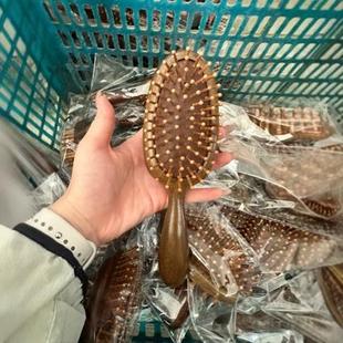 New product shelf double-sided gold silk sandalwood air cushion tooth comb air bag comb gift wood comb lettering