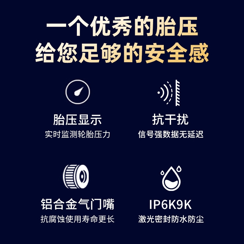 Cross-Border 2025 New Model Programmable Tire Pressure Sensor Universal Car Tire Pressure Monitor Original High Precision