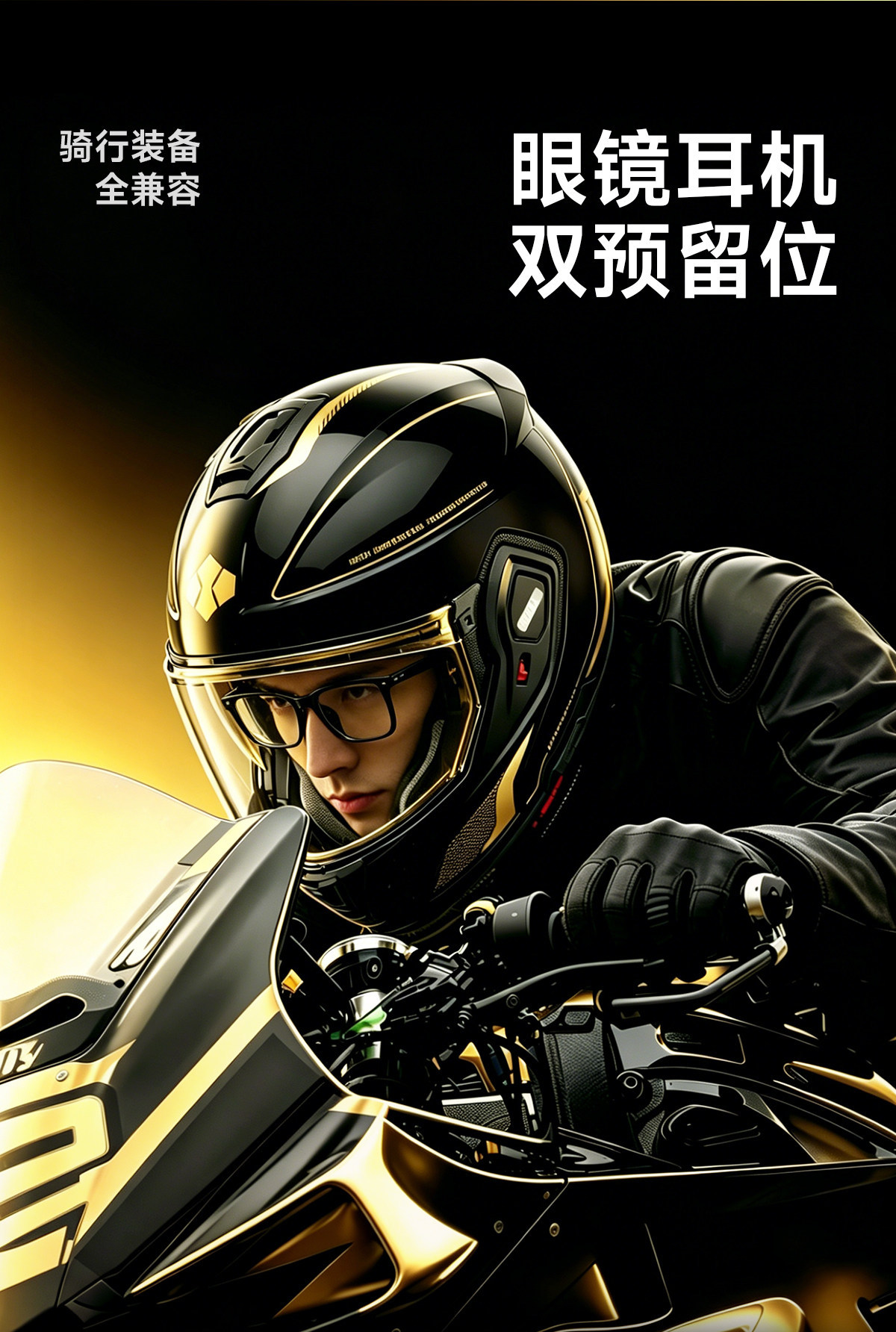 Two Little Bees Motorcycle Safety Helmet for Men, Flip-Up Open-Face Helmet, All-Season Sun Protection Full-Face Helmet, Cruising Retro Safety Helmet